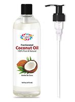 Fractionated Coconut Oil (Aceite de Coco) Medium Chain Triglycerides,100% Pure & Natural, Best carrier oil use for Massage, Aromatherapy, Hair,Beauty & Skin Care, Moisturizer & softener (16 OZ)