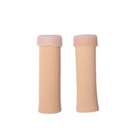 SUPVOX 2PCS Open Toe Tubes Fabric Gel Lined Sleeve Protectors for Corns Blisters Hammertoes 10cm