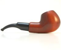 Mr. Brog Round Bent Tobacco Pipe - Model No: 33 Boxer Mahogany - Pear Wood Roots - Hand Made