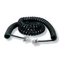 Black Box RJ-22 Modular Coiled Handset Cord, Black, 6-ft. (1.8-m) by Black Box Network Services