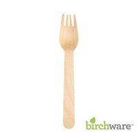 Birchware Classic - Compostable Wooden Forks, Biodegradable Party Supplies for Any Graduation, Luau, Fiesta, Tea Party, and More, Craft Supplies for Kids and Adults - (100 Forks)