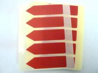 Minilabel 125 X Red Alert Arrow Labels , Unprinted / Write Your Own , Removable Low Tack Stickers For Documents, Letters Or Contracts