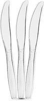 Plasticpro Clear Plastic Knives Disposable Cutlery Medium Weight Utensils 200 Count