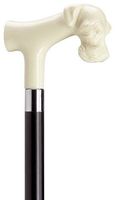 Schnauzer Dog Derby Black Cane With Ivory Handle  -Affordable Gift! Item #DHAR-9140138