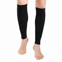 KEWIAR Women's Footless Compression Socks (20-30mmHg) - Medical Calf Compression Sleeve Support hose for Swelling, Shin Splint, Varicose Veins, Edema, Nurses & Maternity (Black,S)