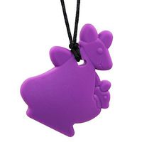 Sensory Chew Necklace for Kids, Boys and Girls - Kangaroo Chewable Necklace for Teething, Autism, Biting, ADHD, SPD, Chewing Sensory Motor Aids Teether Pendant