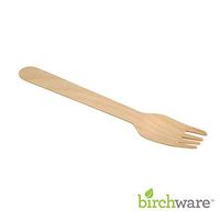 Birchware Classic - Compostable Wooden Forks, Biodegradable Party Supplies for Any Graduation, Luau, Fiesta, Tea Party, and More, Craft Supplies for Kids and Adults - (200 Forks)