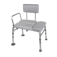 Drive Medical Retail Packaged Padded Transfer Bench, Gray