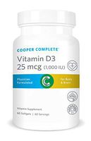 Cooper Complete - Vitamin D3 25 mcg (1000 IU) - Easy to Digest - 60 Softgels