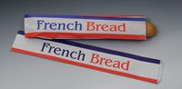 4-1/2" x 2-1/2" x 24" 30 lb. White Paper Bread Bag Printed with"French Bread" - (1,000 Bags) - AB-175-8-100