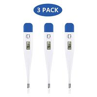 3 Pack Digital Thermometer for Fever, Armpit Rectal and Oral Thermometer for Adults and Babies, Accurate and Fast Readings Thermometer
