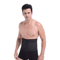 Abdominal Belt, Men's Belt, Spring and Summer, Breathable Thin Section, Thin Belt, Reduced Stomach Shaping Body Girdle,Black,XXL