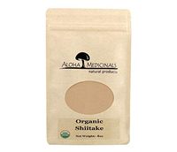 Aloha Medicinals - Pure Shiitake - Certified Organic Mushrooms – Lentinula Edodes – Health Supplement – Supports Cardiovascular, Skin and Brain Function - 4oz Bag (Powder)