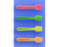 Wow Plastics Inc. Gelato Ice Cream Spoons 3.75" - Extra Strong - Neon Multi Colors - 3000/Case