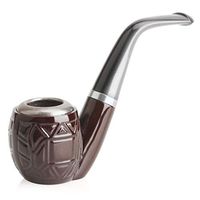 Scotte Flat Bottom Tobacco Pipe/Does not Require a Screen Smoking Pipe-Brown 4.9inch