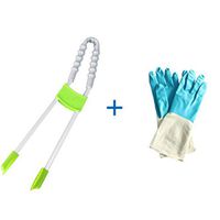 Combi-Reacher Trash Picker Helping Hand Ranger Tong Type Litterpicker Aluminum Alloy Long Ring Sanitation Trash Clips Household Pick Up Garbage Pliers Hand Clips Helping Hand (Color : C)