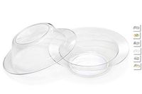 " OCCASIONS" 40 Bowls Pack, Heavyweight Disposable Wedding Party Plastic Bowls (6 oz Dessert Bowls, Clear)