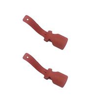 Lazy Shoes Lifter, Portable Sock Slider, Lazy Shoe Helper, Handled Shoe Horn, Shoe Lifting Helper Easy on Easy Off, Plastic Shoehorn for Men, Women and Kids - Fits for All Shoes (Red, 2PCS)