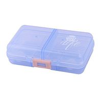 uxcell PP Outdoor Travel 8 Compartments Medicine Pill Storage Holder Case Box Blue