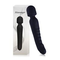 Powerful Personal Wand Massager, 7 Speed Waterproof, Whisper Quiet, Mini Wireless Massage Neck and Shoulders - Sports Recovery and Muscle Pain (Black)