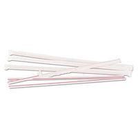 Boardwalk JSTW1025R4PK Jumbo Straws 10 1/4-Inch Plastic White w/Red Stripe 500/Pack