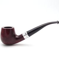 Mr. Brog Round Bent Tobacco Pipe - Model No: 85 Schmidt Mahogany - Mediterranean Briar Wood - Hand Made