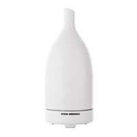 Saje Aroma Om Essential Oil Diffuser, Ultrasonic Aromatherapy Diffuser, Ceramic (3-6 Hr Run Time) (White)
