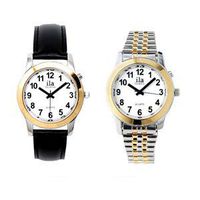 Two Tone Ladies Talking Watch White Face Choice of Voice- Expansion Band