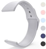 Sunnywoo 20mm Watch Silicone Watch Band Strap with Quick Release Pins Compatible with Garmin Vivoactive 3,Samsung Galaxy Watch 42mm /Ticwatch E and All The 20mm Width Smart and Traditional Watch Lugs