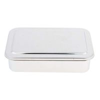 Flameer Surgical Instrument Box W/Lid, Made of Durable Stainless Steel, Perfect for medical use, tattoo, piercing, manicure. etc - 201 6Inch