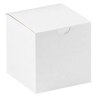 Aviditi Fiberboard Gift Box, 4" L x 4" W x 4" H, White, Case of 100 (GB444)