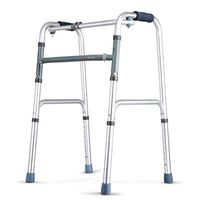 Disabled Walker, Elderly Walker Aluminum Alloy Armrest Walking Walker 8 Gear Height Adjustable, Suitable for People of Different Heights,A