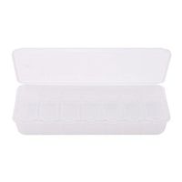 Hi-Unique 7 Day Pill Organizer, Clear Portable Weekly Pill Box for Pills/Vitamin/Fish Oil/Supplements,White