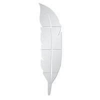 sakd 3D Feather Mirror Wall Stickers DIY Graphics Mural Art Decals Wall Affixed Decorative Background Living Room Decor for Doors Glass Office