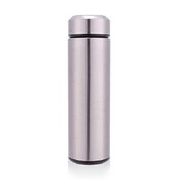 Double Walled Vacuum Insulated Travel Coffee Mug, Stainless Steel Flask, Sports Water Bottle,Outdoor, School, Sports, Bike - Coffee, Tea 480Ml,Metallic