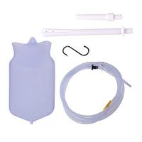 Anal Douche Bag Kit 2L Reusable Silicone Enema Bag Kit with Flow-Control Hose and S Shaped Hook for Women Men