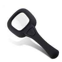 Magnifier Glass, Child Elderly with LED Light 5X Handheld, Reading HD Lens, Observing Flowers Insects, Jewelry Repair, Watch Repair, Viewing Map, Identification Stamp