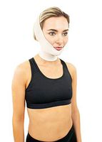 Post Surgery Compression Face Mask – Great for a Face Lift Kit, Oral Maxillofacial Surgery, Neck Lift or Neck Surgery, Weight Loss Surgery Recovery Kit – French Drape Facial Wraps by ContourMD Style9F