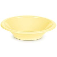 Club Pack of 240 Mimosa Yellow Disposable Plastic Party Bowls 12oz