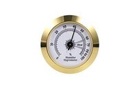 FUNEW Cigar Hygrometer,Round Analog Hygrometer for Cigar Humidor,Cigar Box/Cigar Cabinet 2inch Diameter Gold