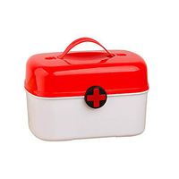 Household First Aid Multi Functional Medicine Box Baby First Aid Kit Home Medicine Storage Box Child Medical Box Size 28 * 17.5 * 16.8CM,Gray