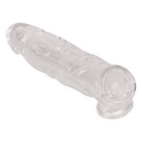 New-Real Feel Moving Massager Sleeve Extension Girth Enhancer Toy for Couple Flesh