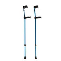 XRX Folding Aluminum Walking Forearm Crutches for Adults and Youth,Adjustable Lightweight Arm Cuff Crutch with Ergonomic Grip,Comfortable on Wrist,Non Skid Replaceable Rubber Tips (1 Pair)