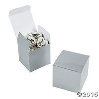 Fun Express 2 Pack of 24 Pavilia 2" Silver Gift Boxes