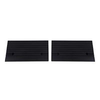 2pcs 4" Rubber Curb Ramp Portable Rubber Curb Ramps with Slip-Resistant Surface for Car Scooter Motorbike Wheelchair Threshold Ramp for Cars, Motorcycle, Wheelchair, Loading Dock, Driveway