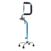 Adjustable Telescopic Walking Stick, Outdoor Four-Legged Aluminum Alloy Ultra-Light Anti-Slip Multi-Function Safety Auxiliary Walker, Suitable for The Elderly Disabled