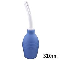 Richingfu Anal Curved Bulb Enema Spherical Vaginal Irrigator for Women’s or Man’s Health (blue-310ml)