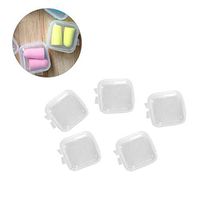 Heallily Earplugs Storage Box 12PCS Mini Earplugs Container Jewelry Beads Earplugs Holder for Makeup Travel