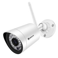 Dericam Wireless Outdoor Security Camera 1080P@30fps Full HD Wi-Fi Bullet Camera, with Powerful 4db Enhanced Wi-Fi Antenna, External SD Card Slot Available and Up to 128GB, 1080-B2A, White