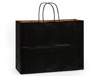 100% Recycled Kraft Tint Bags - Vogue Black 100% Recycled Kraft Bulk Shopping Bags 16x6x12" (250 Bags) - Wraps-BVTBK